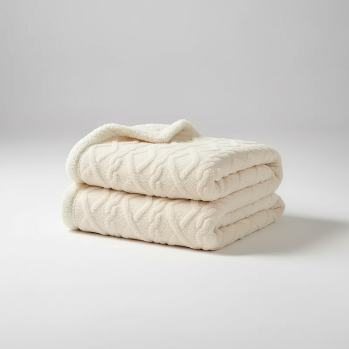 Unisex jacquard cozy blanket, perfect thickened throw for added home comfort & warmth.