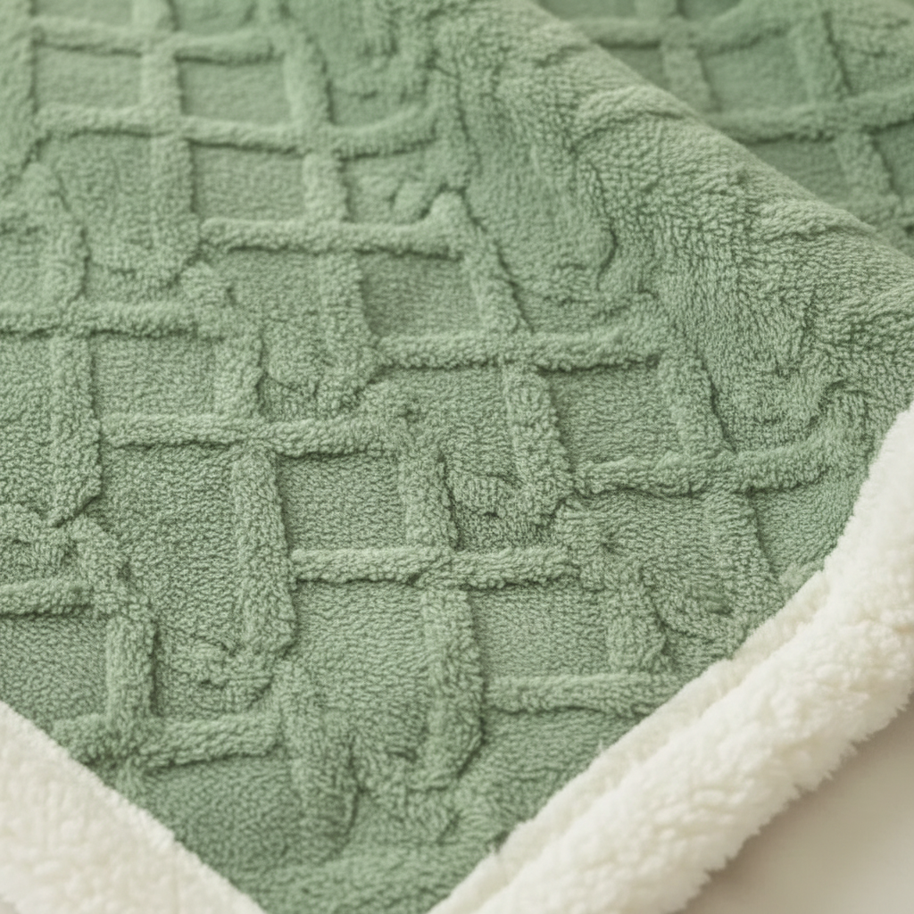Elegant jacquard pattern thickened blanket, providing ultimate softness & warmth for home.
