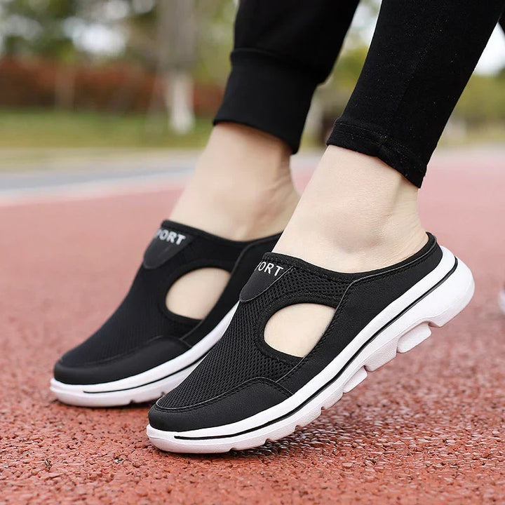 Easy wear white men's orthopedic casual shoes, breathable with excellent arch support.
