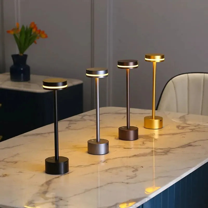 Nvroome Lights portable aluminum LED lamp, dimmable for versatile ambient lighting.