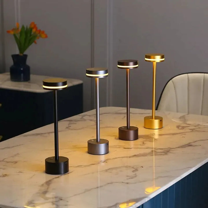 Nvroome Lights portable aluminum LED lamp, dimmable for versatile ambient lighting.