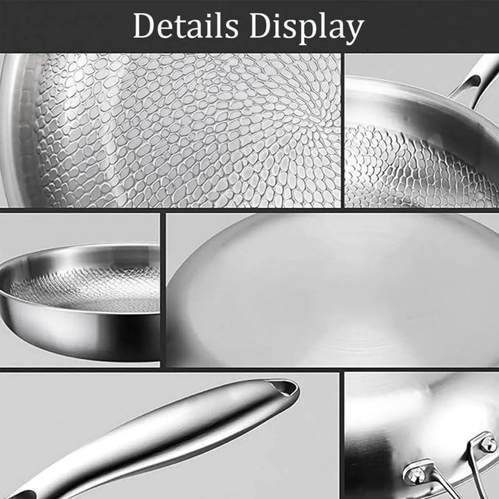 Induction-ready titanium non-stick deep pan. Durable kitchen cookware for effortless, healthy frying.