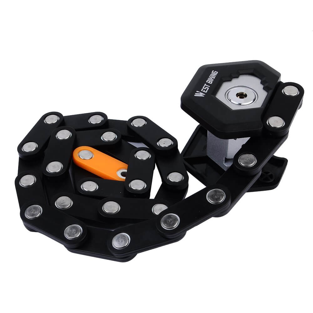 TitanLock Pro U-lock securing a bicycle wheel, demonstrating effective bike security.