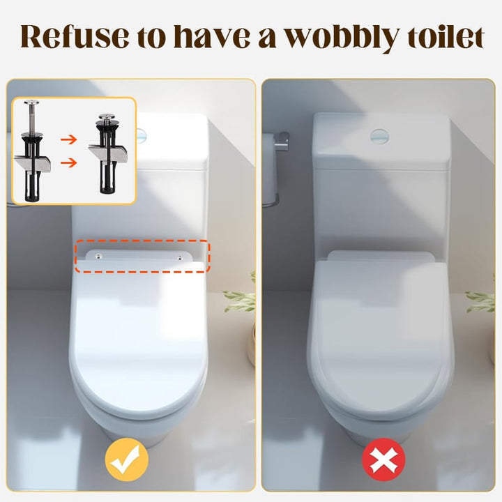Universal toilet seat fasteners & bolts kit, compatible with most toilet models for easy repair.