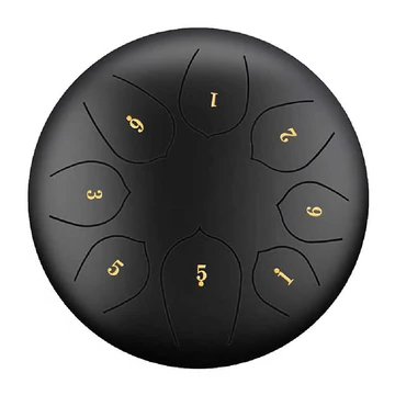 Easy-play 6-inch steel tongue drum, an ideal meditation instrument for yoga sound & relaxation. Calming percussion.