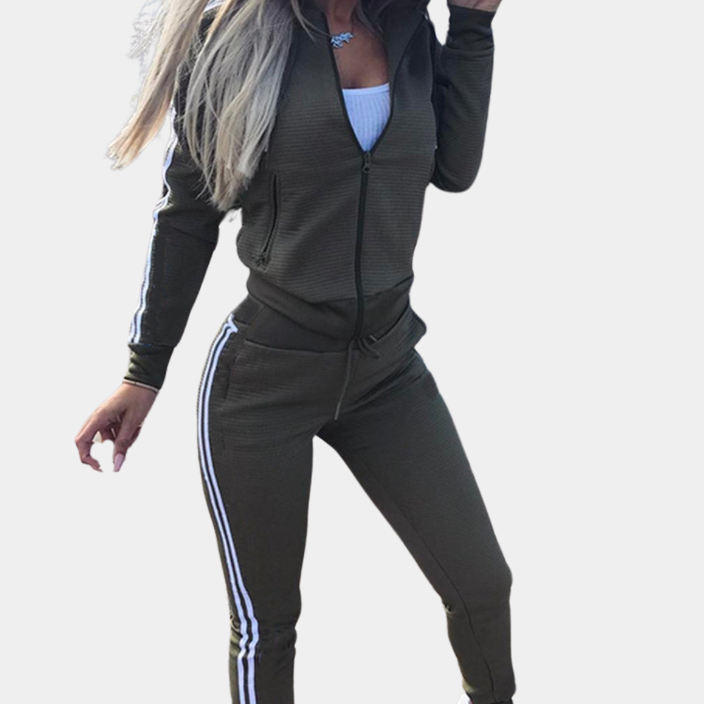 Comfy women's 2-piece tracksuit, a Sienna hoodie & matching jogging pants for casual everyday wear.