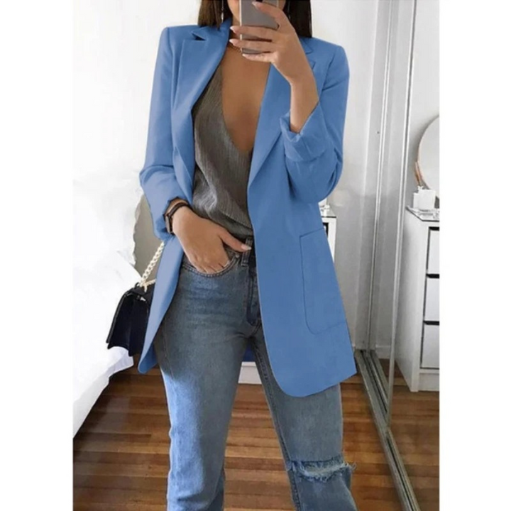 Women's long blazer, Valentina, for a stylish and versatile look.