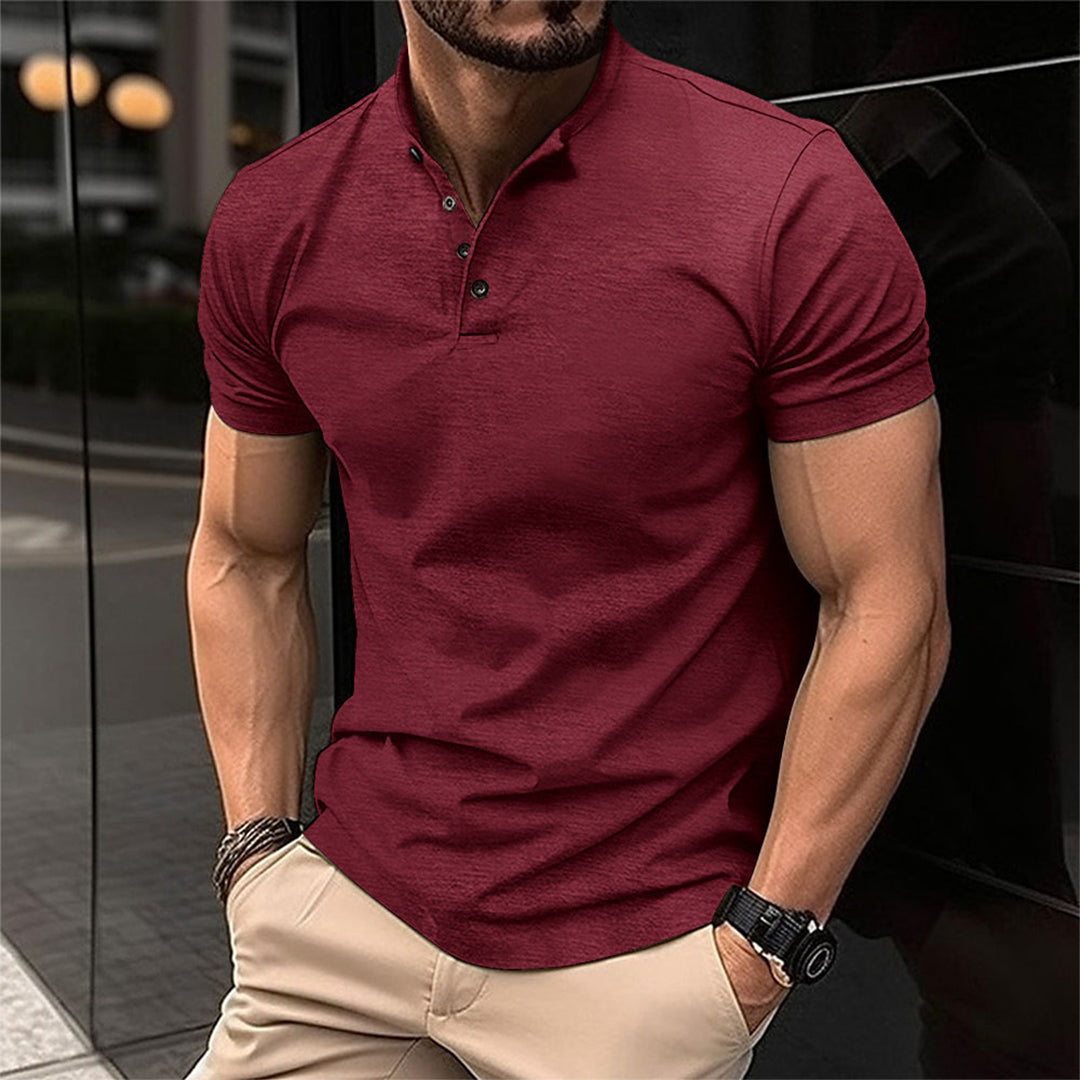 Versatile men's polo shirt, ideal for summer top style, casual outings, or elegant smart casual fashion.