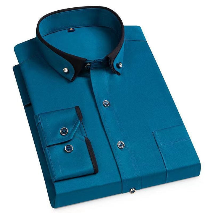 Victor men's versatile long-sleeve shirt. An elegant button-down top for casual chic and sophisticated formal wear.
