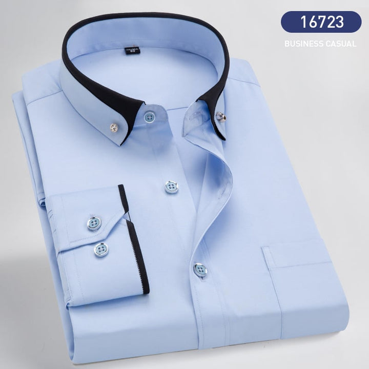 Men's elegant long-sleeve Victor shirt. This classic button-down top offers sophisticated style for any occasion.