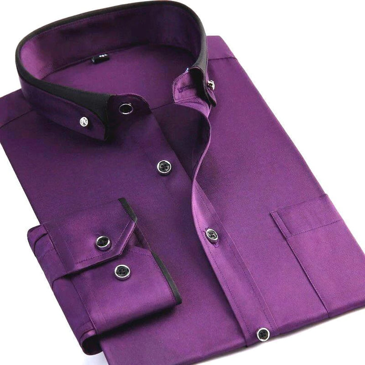 Trendy Victor men's shirt: elegant long-sleeve button-down. A versatile top for a sharp, formal or casual style.