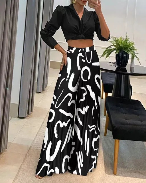 Make a statement with Sara's women's printed flowy wide-leg pants. Comfortable, trendy, and casual boho style.