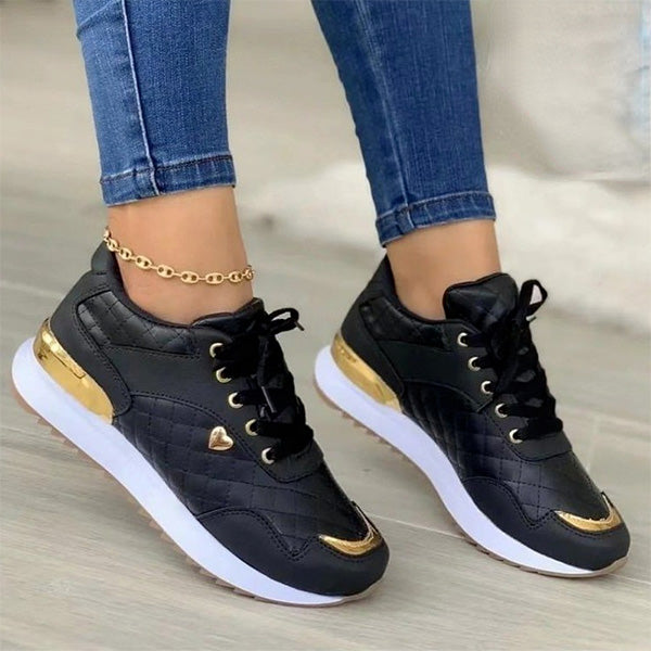 Isla women's sporty walking sneakers with breathable design. Trendy comfort footwear for active lifestyles.