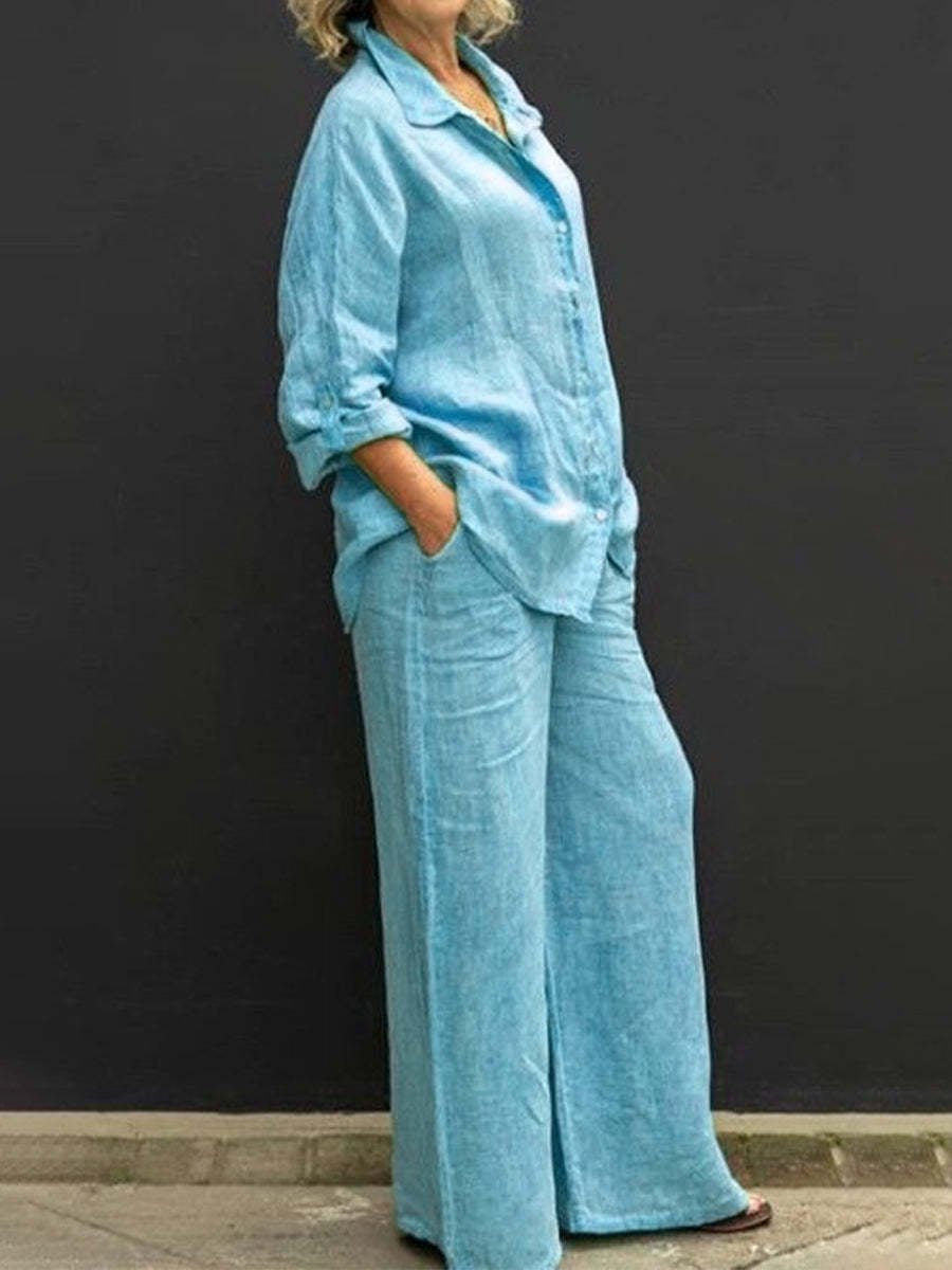 Versatile women's lightweight two-piece suit set, ideal for summer office wear or stylish casual outings.