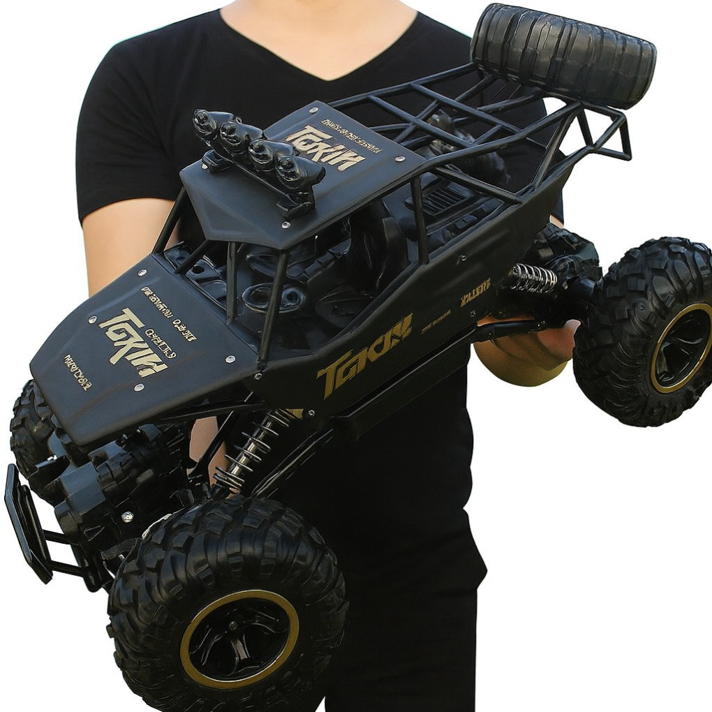 High-speed 4x4 RC monster truck. Durable off-road remote control car, great for kids' toys or adult hobby outdoor fun.