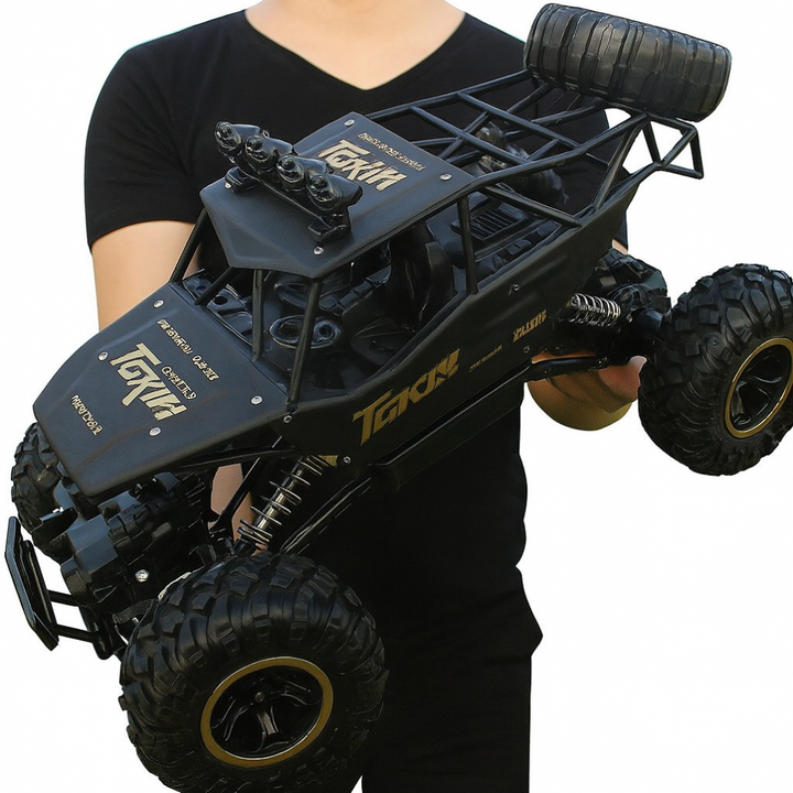 High-speed 4x4 RC monster truck. Durable off-road remote control car, great for kids' toys or adult hobby outdoor fun.