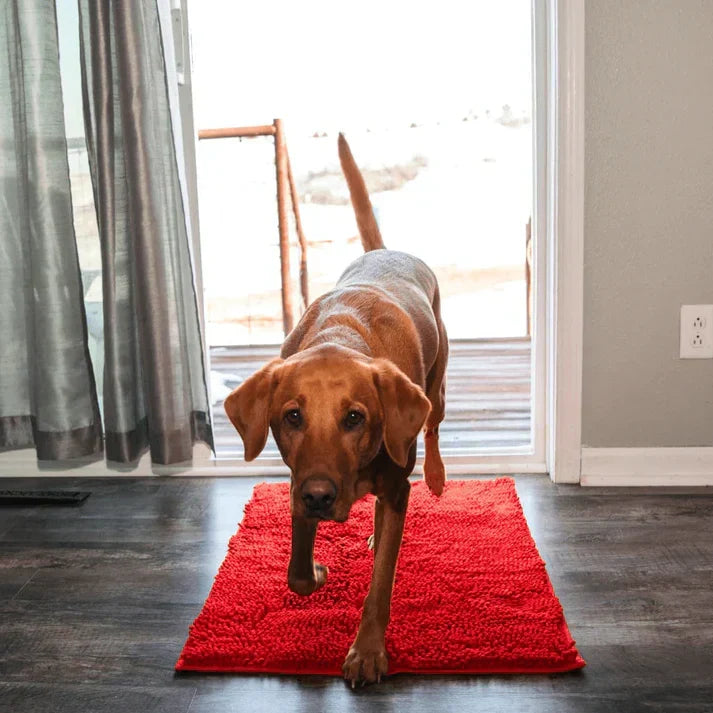 Protect your floors with this absorbent dog mat. Non-slip pet mat for wet paws & muddy footprints.