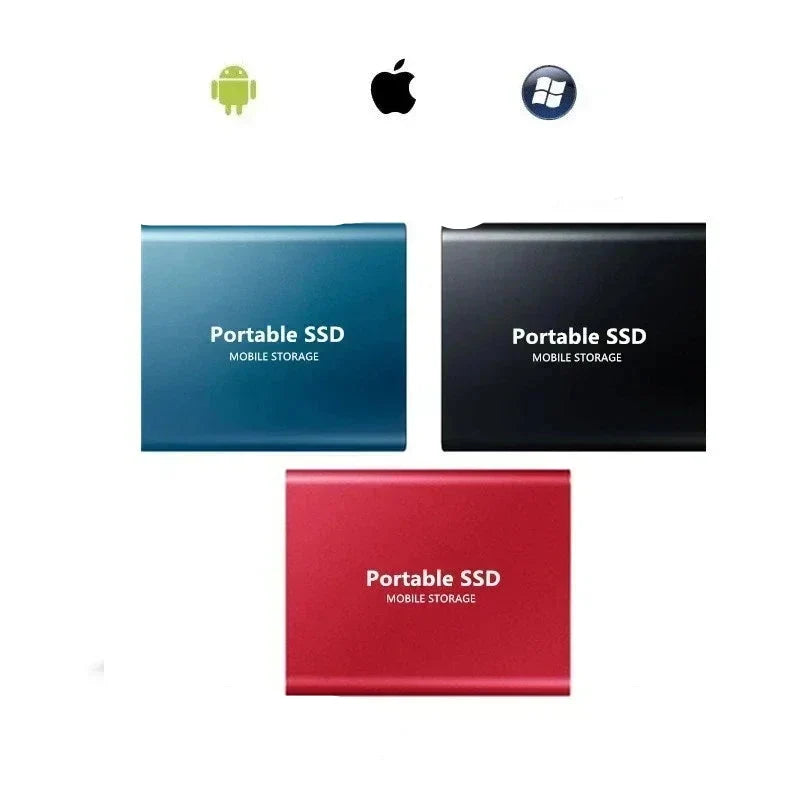 High-capacity 128TB portable SSD USB drive for external storage. Fast data transfers in a compact, durable design.