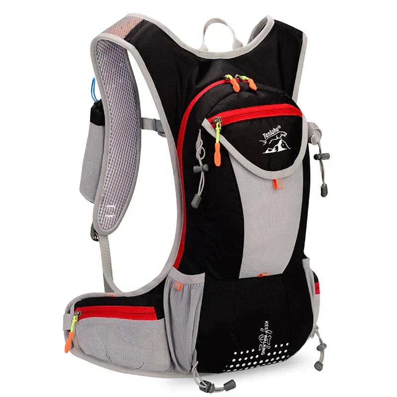 A versatile waterproof backpack for both hiking and cycling enthusiasts.