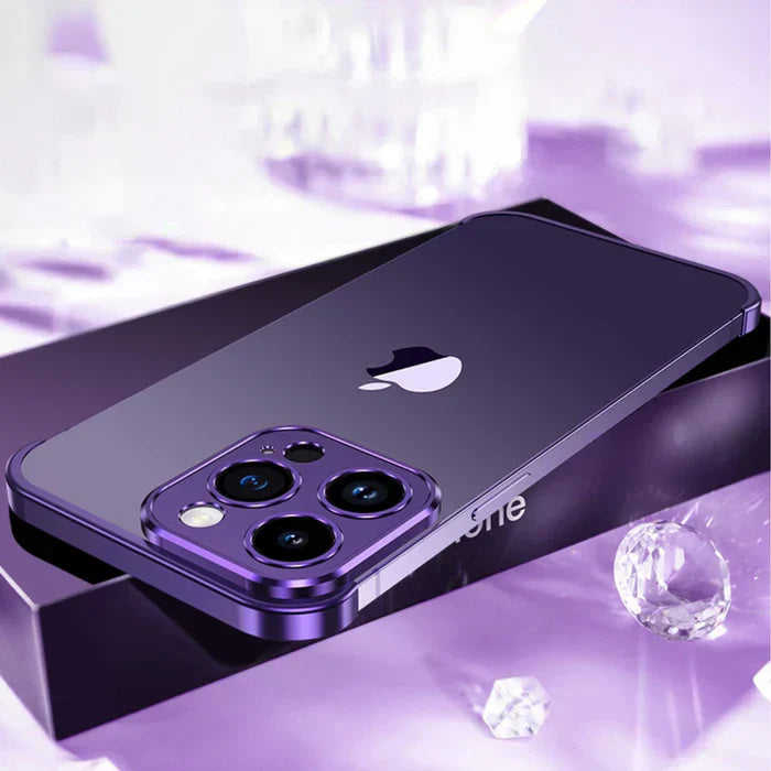 Robust, ultra-slim iPhone 13 metal case providing advanced device protection.