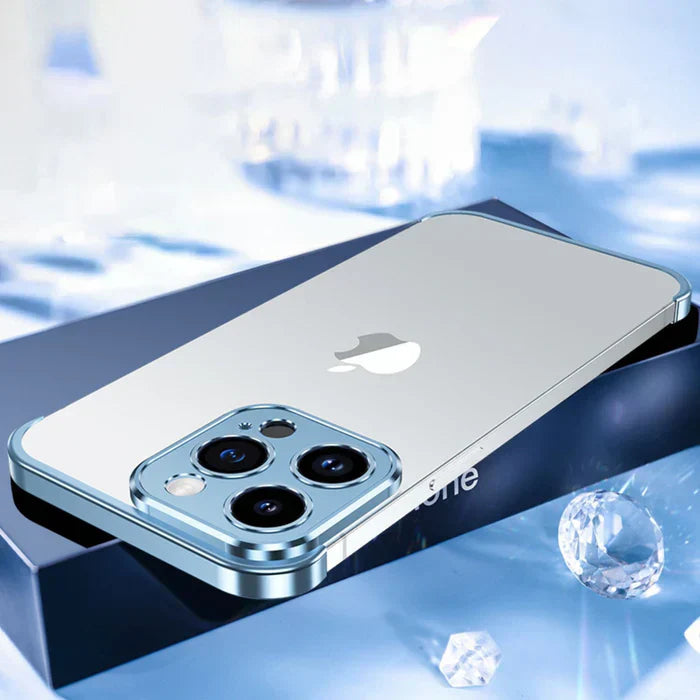 Slim and tough metal iPhone case, ensuring maximum protection for your device.
