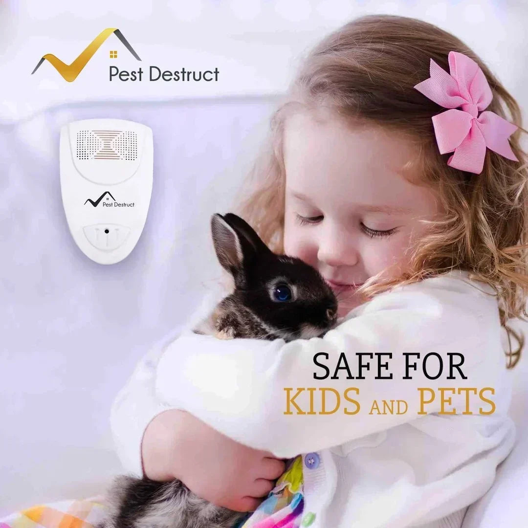Indoor ultrasonic bed bug killer. Plug-in electronic pest control for a non-toxic, bug-free home.