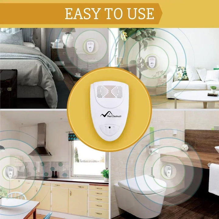 Safe ultrasonic bed bug repellent, a non-toxic pest control alternative for effective bug elimination.