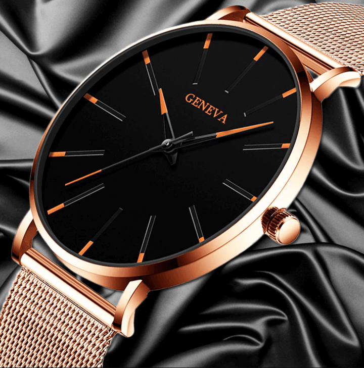 Refined men's quartz business watch. Modern elegance, sleek design, ideal for a professional environment.