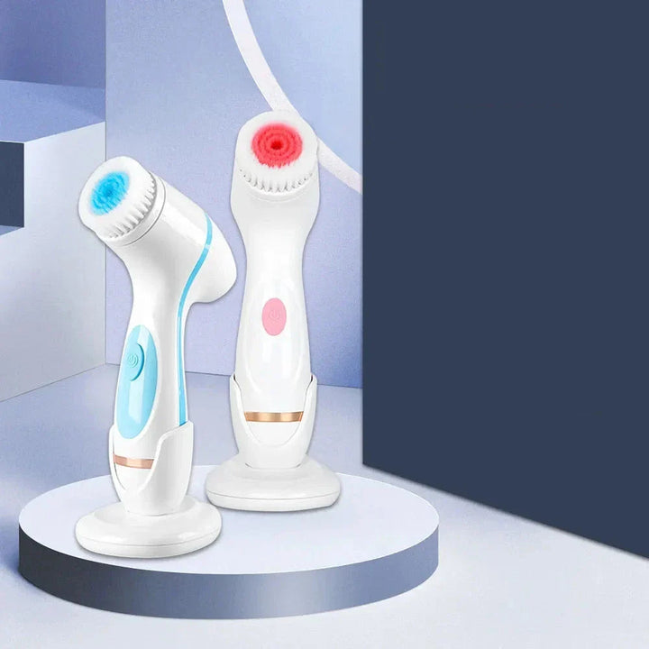 Blue 3-in-1 sonic facial cleanser & spa system. Effective tool for pore cleaning & exfoliation.
