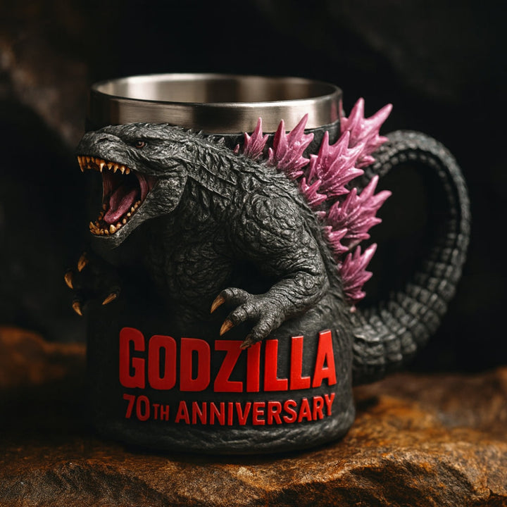 Hand-sculpted 3D monster ceramic mug, ideal for collectors.