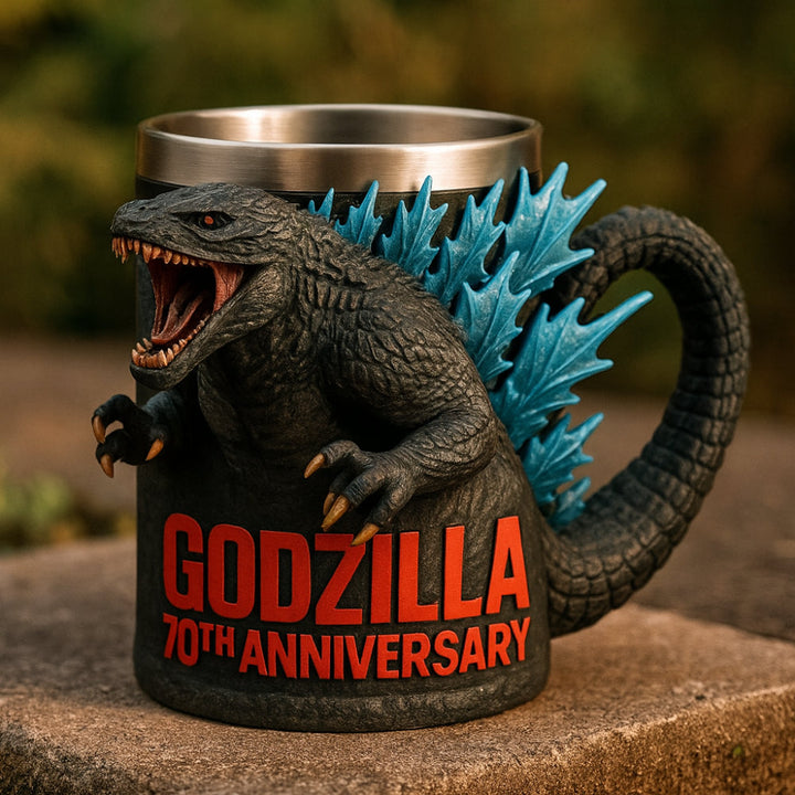 Whimsical 3D monster ceramic mug, a fun addition to any office desk.