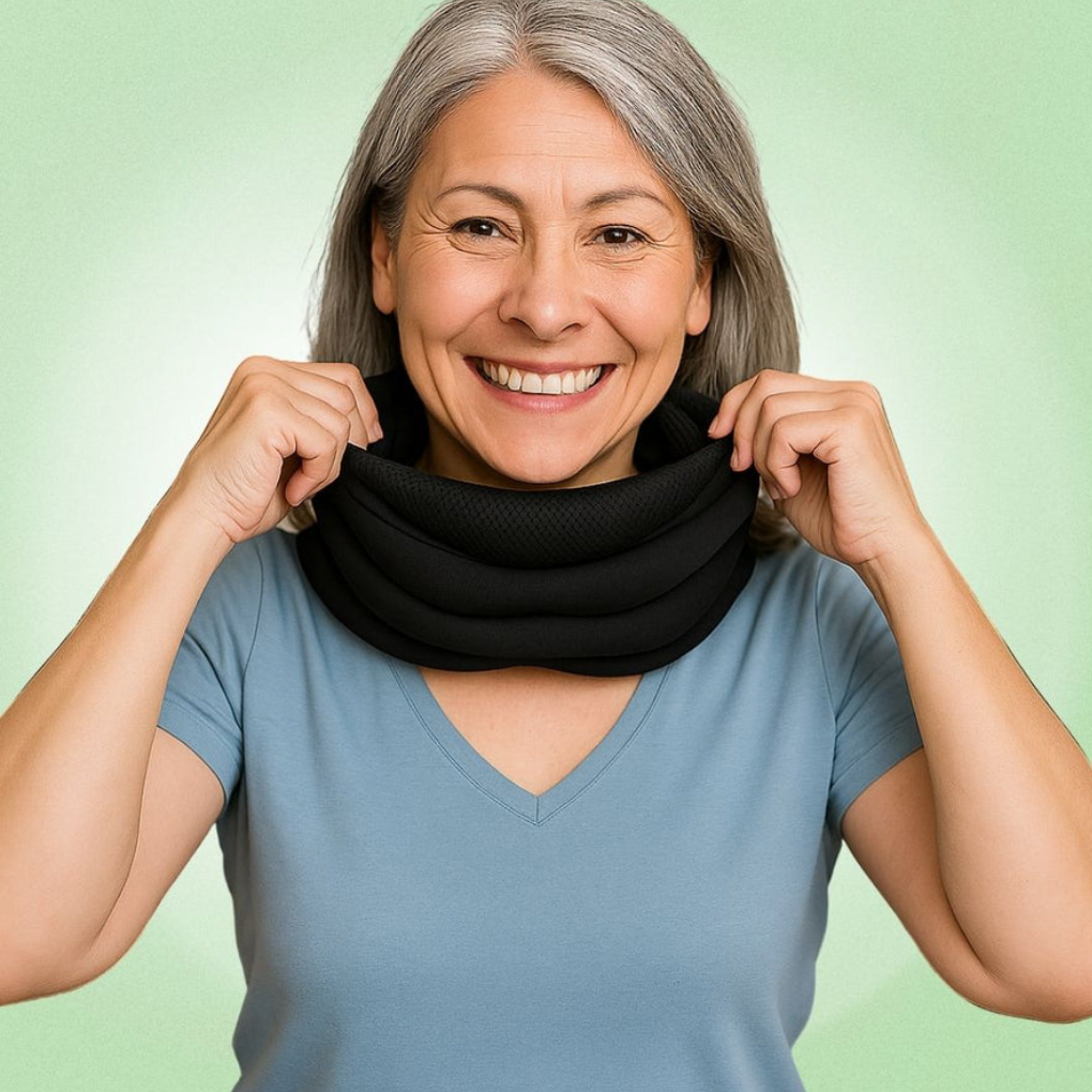 Adjustable unisex neck support for pain relief, promoting healthy posture & comfort during daily wear.