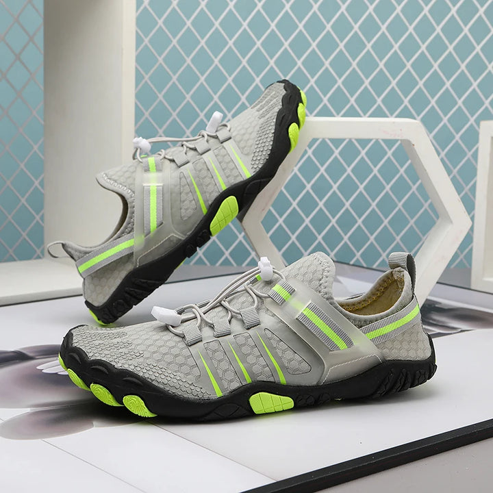 Breathable unisex barefoot water shoes with anti-slip sole for ultimate comfort in all outdoor terrains.
