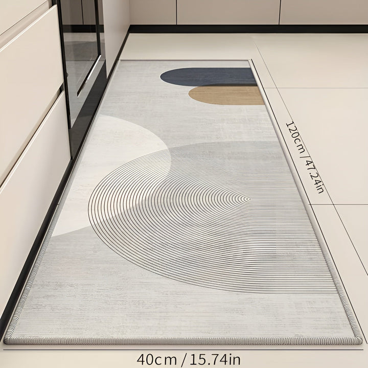 Unisex anti-fatigue kitchen mat provides cushioned comfort & support for standing.
