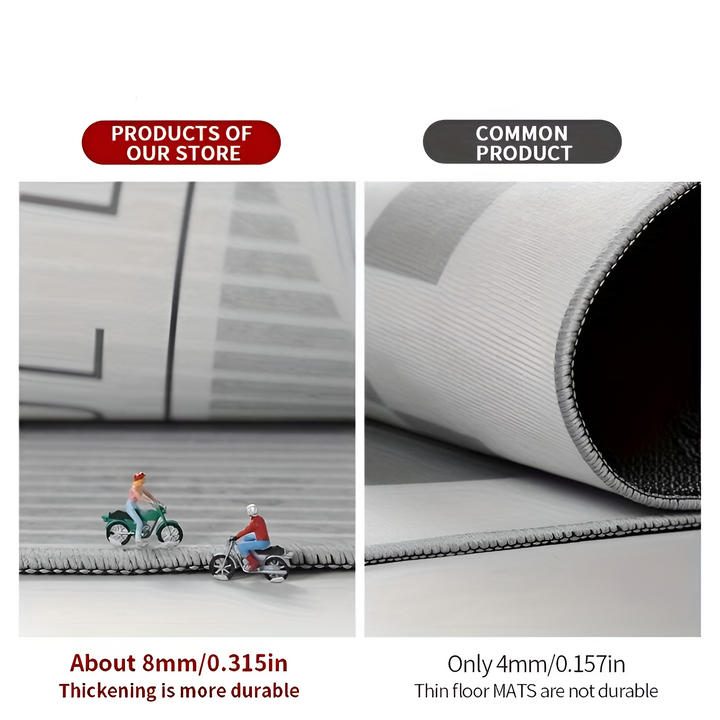 Multi-purpose anti-fatigue mat, cushioned & non-slip for kitchen or entryway.
