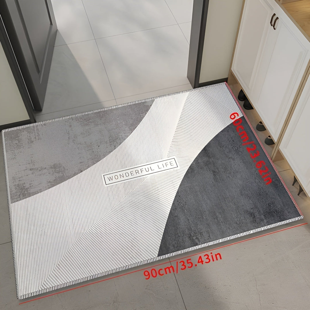 Modern anti-fatigue mat for kitchen, offers excellent comfort & non-slip safety.