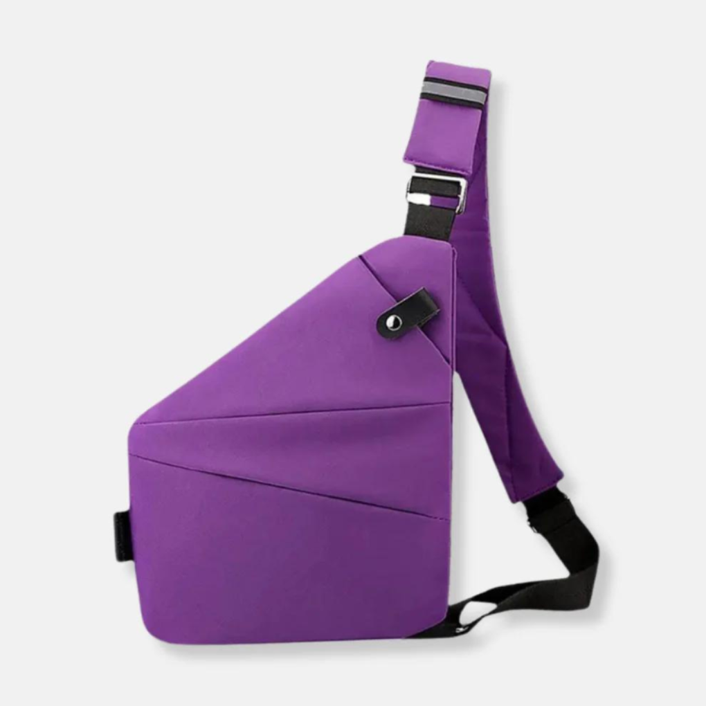 Modern unisex security bag, wear as crossbody or shoulder, perfect for daily errands & trips.