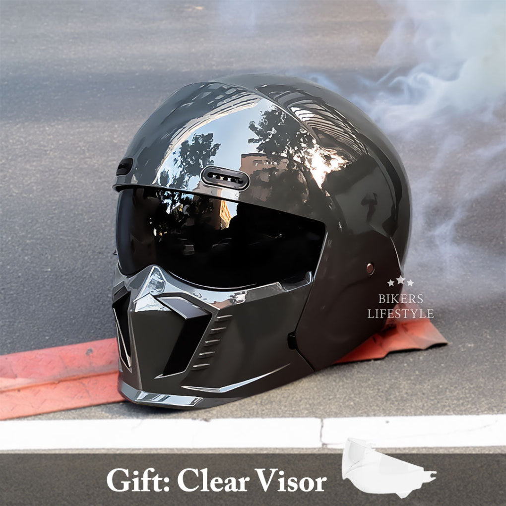 Durable and stylish unisex motorcycle helmet, built for rider safety.