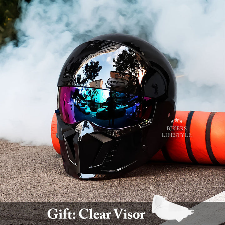 Iconic vintage motorcycle helmet, DOT & ECE approved for all riders.