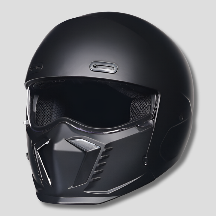 DOT approved motorcycle helmet for men and women, offering classic aesthetics.
