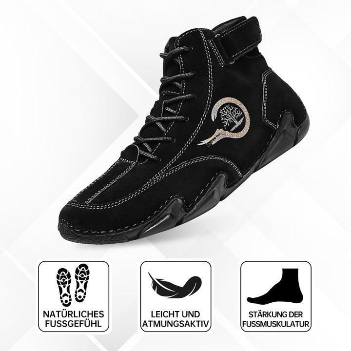 Waterproof material & comfortable lining of unisex ergonomic boots for superior foot pain relief.