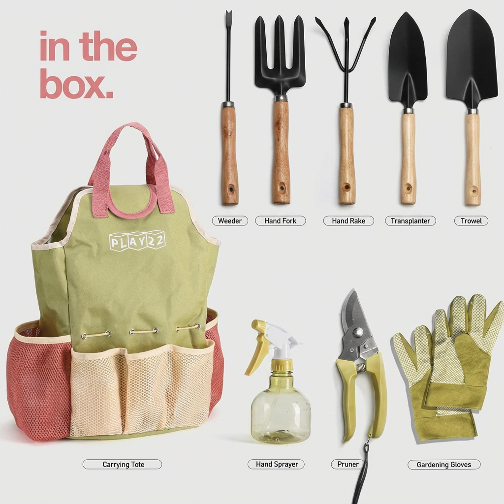 Essential unisex garden tools for planting, pruning, and general lawn care. Perfect for new and experienced gardeners.