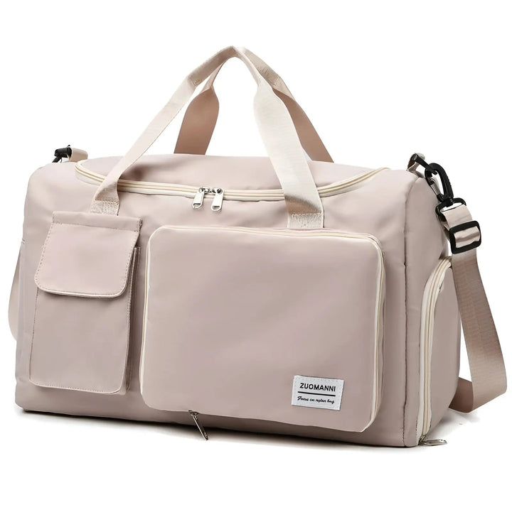 Large capacity waterproof travel duffel bag, unisex design for gym & weekend.