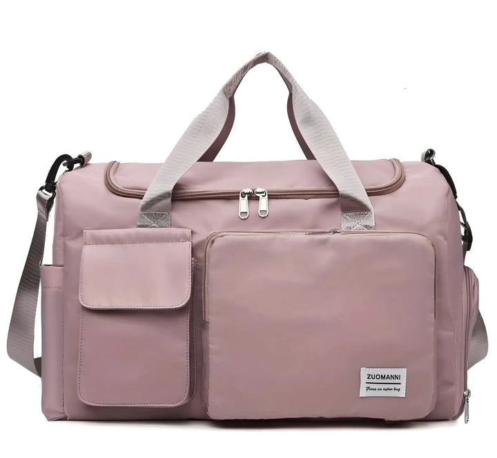Sleek waterproof travel duffel bag, large capacity for gym, sports, & weekend trips.