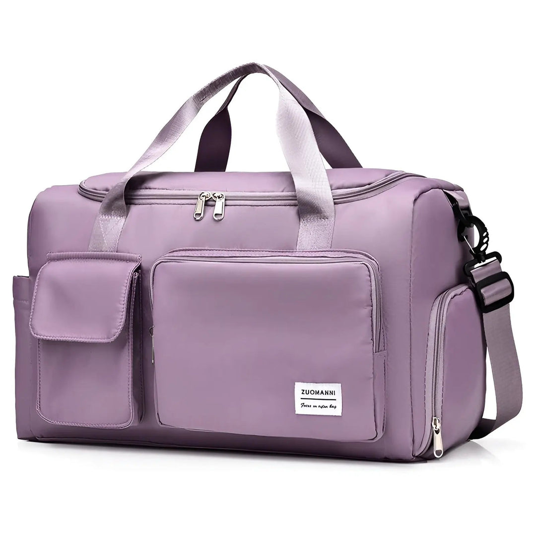 Unisex waterproof gym bag, extra-large capacity for sports gear, towels, & workout clothes.