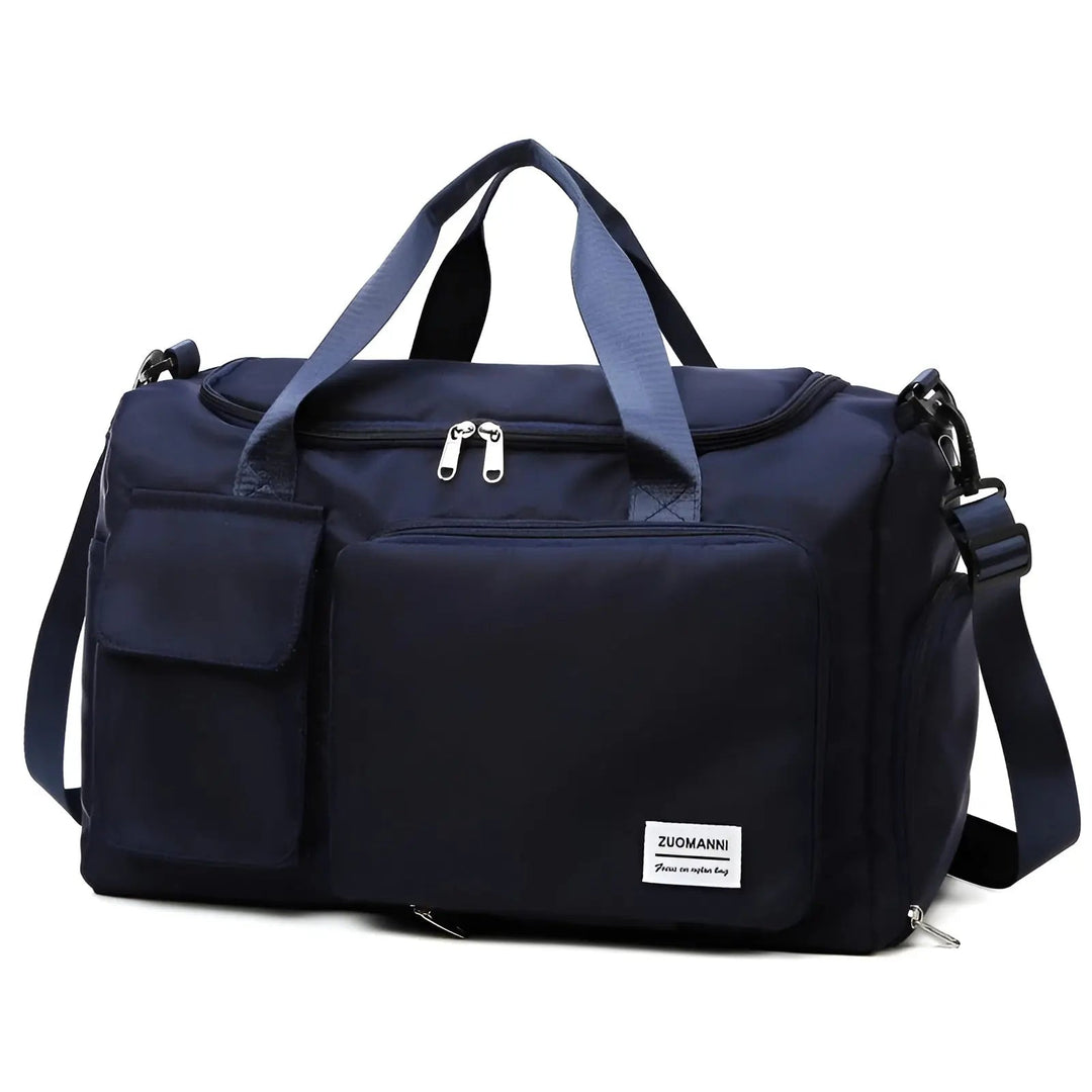 Extra-large waterproof duffel with strong handles & shoulder strap, perfect for travel & gym.