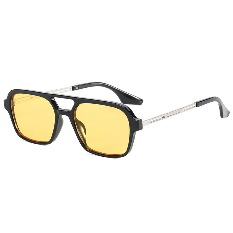 Pair of unisex UV protection sunglasses on a clean background, ready for outdoor adventures.