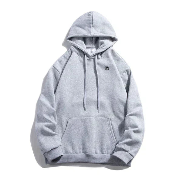 Detail of the heating element in the ThermaHoodie unisex heated hoodie.
