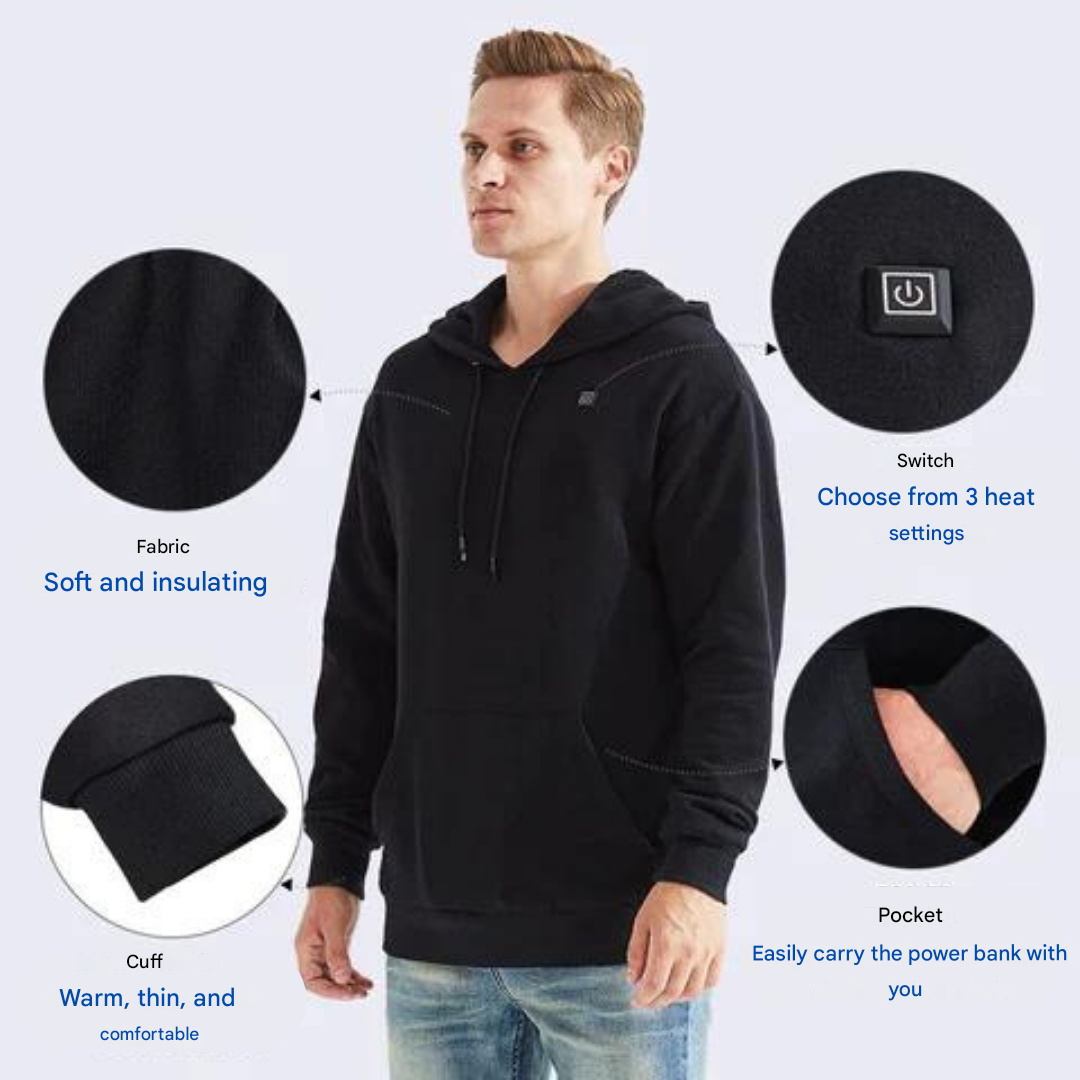 ThermaHoodie: A versatile unisex heated hoodie for ultimate thermal comfort.