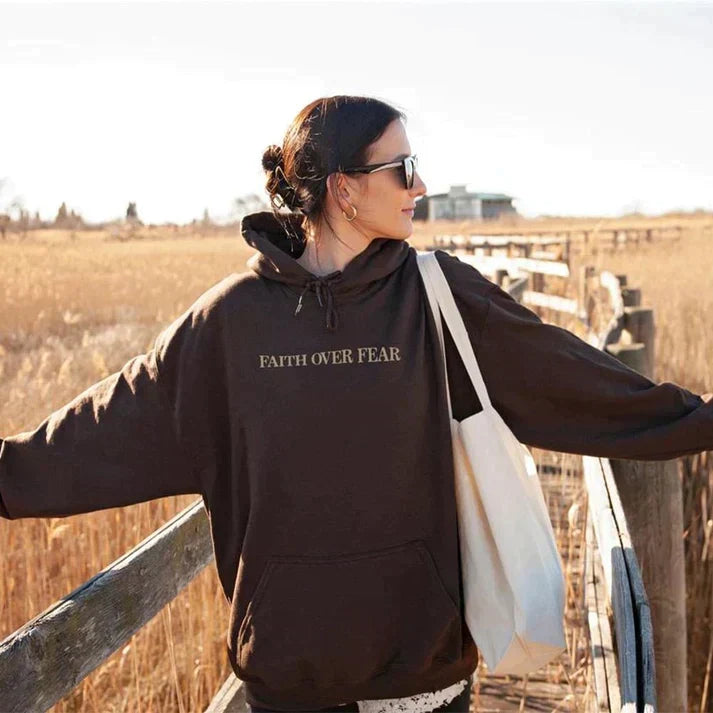 Faith Over Fear unisex hoodie, Psalm 118:6. Perfect Christian gift, combining comfort and belief.